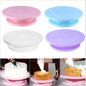 Новый 1шт поворотный стол для торта Пластиковый поворотный стол для торта инструменты для выпечки DIY крем для украшения торта поворотный стол