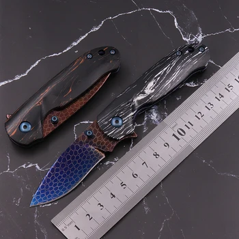 Нож из дамасской стали Dragon scale EDC demolition express knives портативный складной острый нож для рыбалки и фруктов высокой твердости