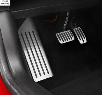 Ножная педаль из алюминиевого сплава для Tesla Model 3 Акселератор Газ Топливо Педаль тормоза Упор для педали Колодки Коврики Чехол Аксессуары для стайлинга автомобилей