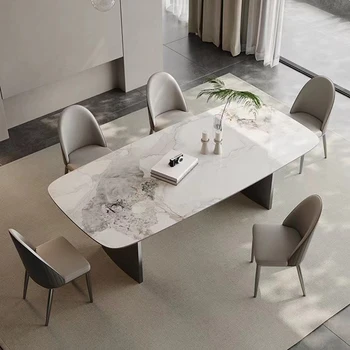 Обеденные столы в скандинавском стиле Роскошная Современная кухня в гостиной Обеденные столы Кофейный дизайн Mesas Comedor Мебель для дома SR50DT