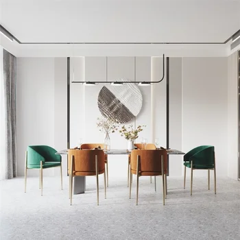 Обеденные стулья в скандинавском стиле для дома, индивидуальный дизайн, Роскошные Обеденные стулья, Экономящие пространство, Мебель Sillas De Comedor, HY