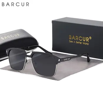 Оригинальные мужские солнцезащитные очки BARCUR, поляризованные деловые квадратные солнцезащитные очки для женщин, мужские очки для занятий спортом на открытом воздухе, велосипедные очки Oculos