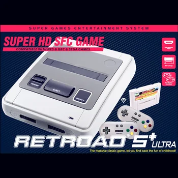 Основная консоль RETROAD 5 + Ultra SUPER HD ENTERTAINMENT Поддерживает Игровой Картридж Super NES/Super Famicom PAL и NTSC Оригинального размера