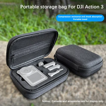 Переносная сумка для хранения экшн-камеры, защитная сумка, Ударопрочная холщовая сумка EAV с жестким корпусом, аксессуары для спортивной камеры DJI Action3
