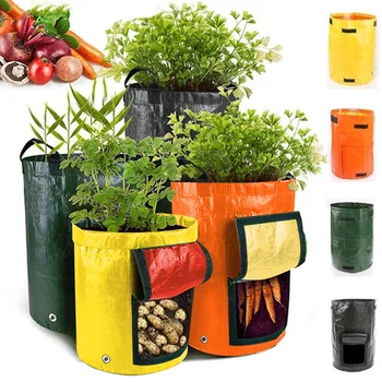 Полиэтиленовый пакет для выращивания картофеля, сумка для выращивания овощного лука, Тканевые пакеты, садовый горшок для рассады, сумка для выращивания растений, Садовый инструмент