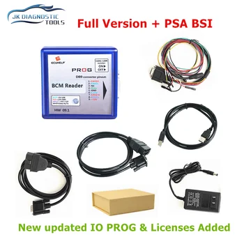 Полная программа ввода-ВЫВОДА IO PROG Новая лицензия для PSA BSI с программой ввода-вывода для Opel / GM ECU BCM TCM EPS Комбинация K-line и CAN для BD9 и OBD