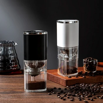 Портативная кофемолка, электрическая, перезаряжаемая через USB, Профессиональная Домашняя кухня, Регулируемая кофемолка для кофейных зерен для путешествий на свежем воздухе