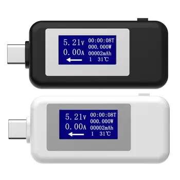 Портативный USB-тестер Type-C, ЖК-цифровой измеритель тока, мощность, Мощность для ноутбука usb-c, прямая поставка