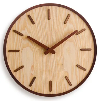 Скандинавские Эстетичные Настенные Часы Кварцевые Простые Художественные Деревянные Необычные Круглые Настенные Часы Стильные Креативные Красивые Reloj De Pared Home Decor