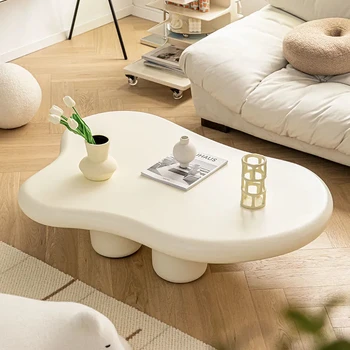 Скандинавский креативный макияж для гостиной, облачный дизайн журнальных столиков нестандартной формы, журнальные столики серии Cream Style, мебель для дома