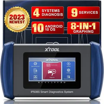 Сканер OBD2 для ABS SRS Двигатель Трансмиссия, 9 Сервисов, Android 10, График 8 в 1, Диагностика автомобиля с прокачкой ABS, Код инжектора
