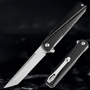 Складной карманный нож D2 с лезвием из нержавеющей стали с карманным зажимом G10 Ручка для кемпинга на природе и повседневного ношения рыболовный нож
