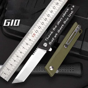 Складной нож высокой твердости из стали D2, походный нож для самообороны, нож для выживания G10