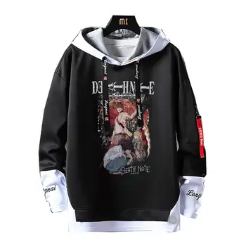Толстовки Death Note, мужские толстовки с принтом аниме MisaMisa, Женский пуловер с лентой оверсайз, одежда в стиле харадзюку с длинными рукавами, Уличная одежда