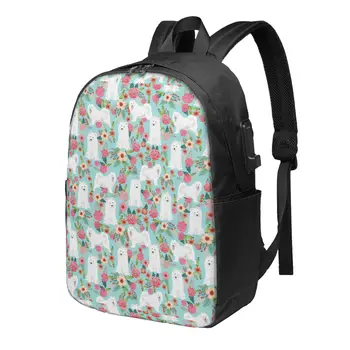 Цветочный Школьный Рюкзак для собак Большой Емкости Для Ноутбука Модный Водонепроницаемый Регулируемый Спортивный Рюкзак Для путешествий