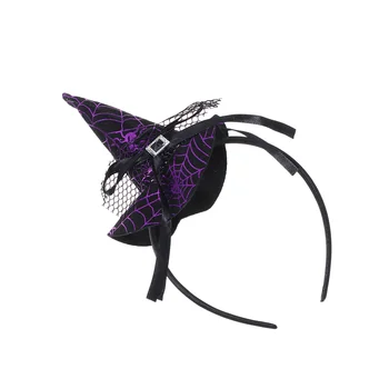 Шляпа ведьмы Hairhoop, лента для волос ведьмы, шляпа ведьмы с пауком для вечеринки