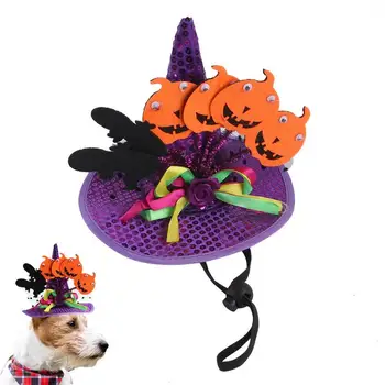 Шляпы для домашних животных на Хэллоуин, костюмы для собак и кошек, Мягкая Бандана для домашних животных с рисунком Летучей мыши и Тыквы, Аксессуары для костюмов на Хэллоуин