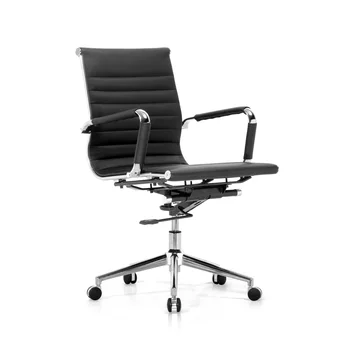 экономичное офисное кресло для совещаний со средней спинкой, высококачественной алюминиевой ножкой и подлокотником