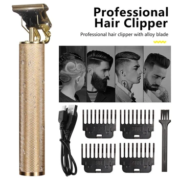 Электрические Беспроводные машинки для стрижки волос, заряжающиеся через USB, Беспроводной триммер для волос, винтажные Парикмахерские машинки для стрижки волос, портативные для стрижки волос для мужчин