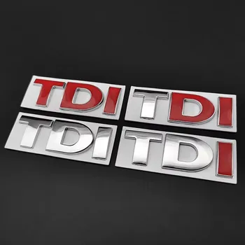Эмблема из цинкового сплава 3D TDI Turbo на багажнике автомобиля, Аксессуары для задней двери, Клейкий значок для укладки для Volkawagen