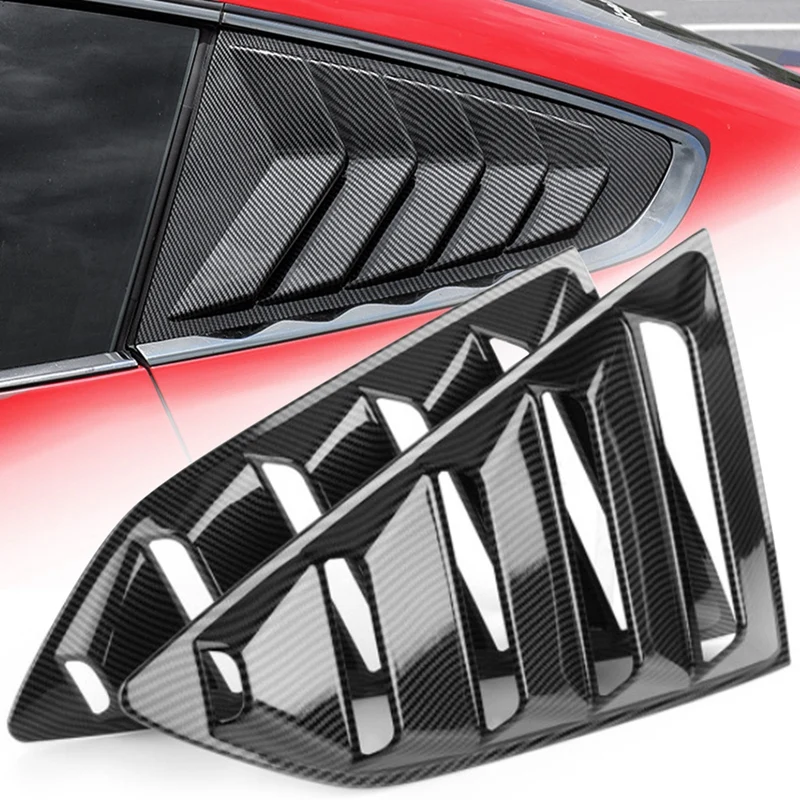 Аксессуары для отделки жалюзи на четверть окна из углеродного волокна 1/4 для Chevy Camaro 2016-2022 гг. Изображение 1