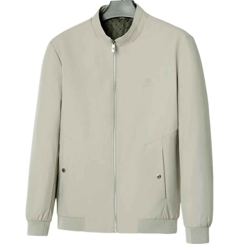 Весенне-осенняя куртка, мужской повседневный блейзер, Легкая рабочая одежда, мужские Модные однотонные деловые пальто Изображение 5