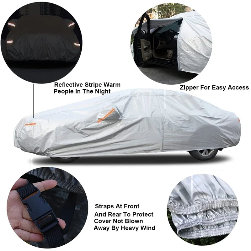 Водонепроницаемые автомобильные чехлы, открытый солнцезащитный чехол для гремлинов, Противоградовое полотенце для автомобилей Tesla Model Y 2023, передний автомобильный зонтик Изображение 1