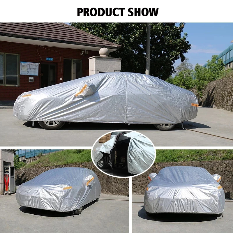 Водонепроницаемые автомобильные чехлы, открытый солнцезащитный чехол для гремлинов, Противоградовое полотенце для автомобилей Tesla Model Y 2023, передний автомобильный зонтик Изображение 3