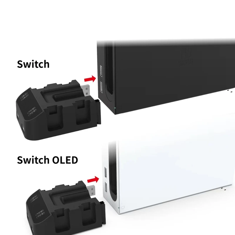 Зарядная док-станция, подставка для зарядного устройства с держателем для хранения игровых карт для SwitchOLED Изображение 3