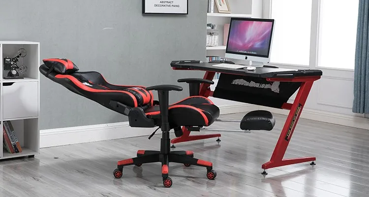Искусственная кожа игровой стул гоночный стул для геймера офисный компьютерный стул Изображение 5