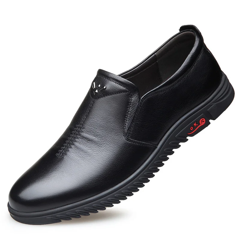 Кожаная обувь нового стиля Вэньчжоу для мужчин среднего возраста Изображение 4