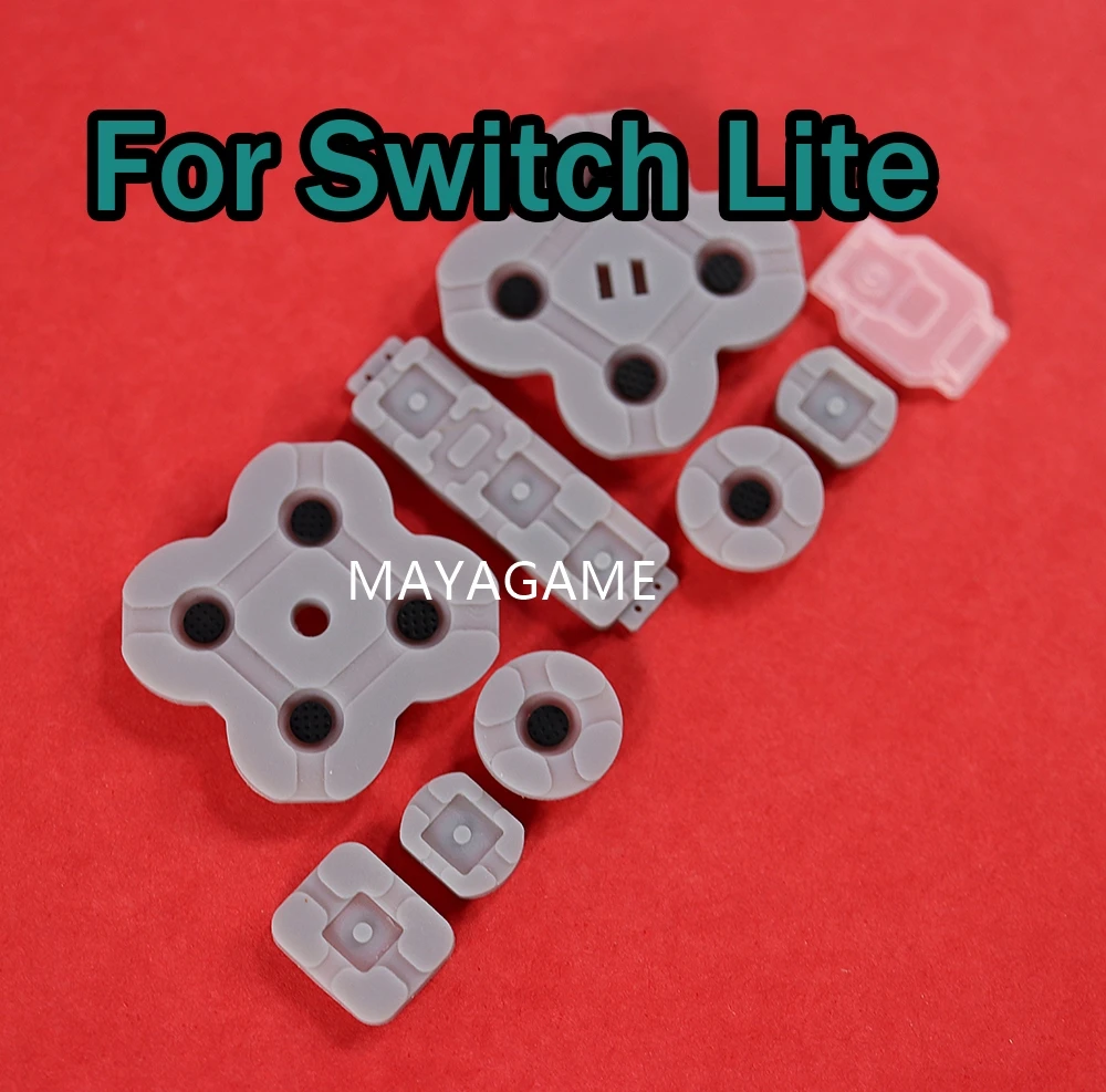Комплект токопроводящих резиновых силиконовых накладок для запасных частей консоли Nintendo Switch Lite JoyCon для замены левой и правой Изображение 5