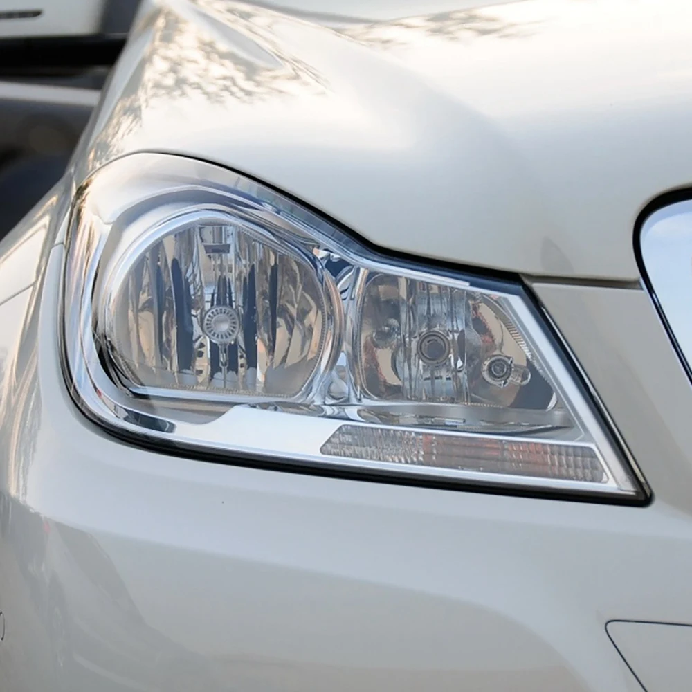 Крышка абажура фары с Прозрачными линзами Подходит для Mercedes-Benz C-Class W204 C180 C200 C260 2011-2013, корпус головного света Слева Изображение 2