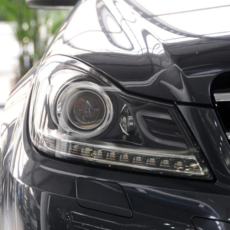 Крышка абажура фары с Прозрачными линзами Подходит для Mercedes-Benz C-Class W204 C180 C200 C260 2011-2013, корпус головного света Слева Изображение 4
