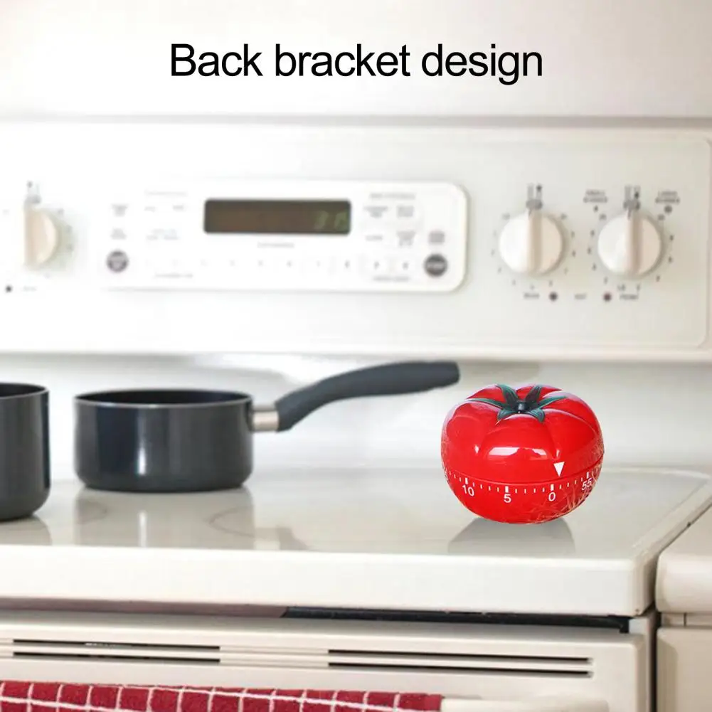 Кухонный таймер для приготовления пищи Напоминание о форме помидора Будильник с возможностью регулировки обратного отсчета от 1 минуты до 60 минут Механический таймер Изображение 3