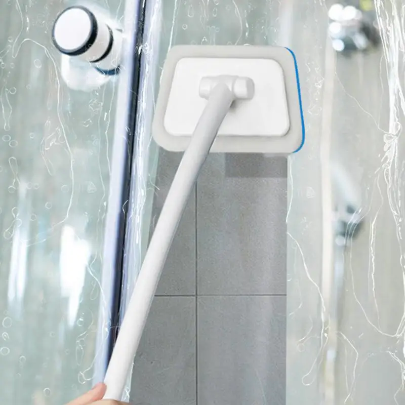 Многофункциональная настенная щетка для ванной комнаты С длинной ручкой, Съемные бытовые щетки для ванной, Губка для чистки керамической плитки Изображение 0