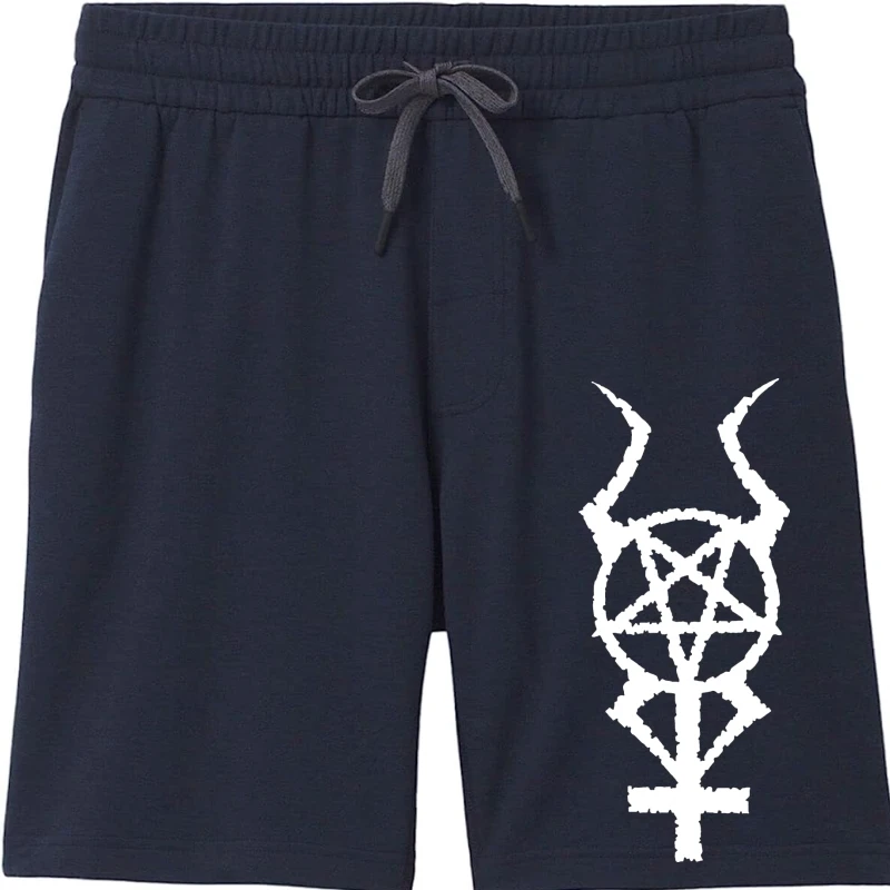 Мужские шорты Evil Pentacross с перевернутой пентаграммой, мужские шорты Occult Alternative 666, мужские шорты на заказ Изображение 0