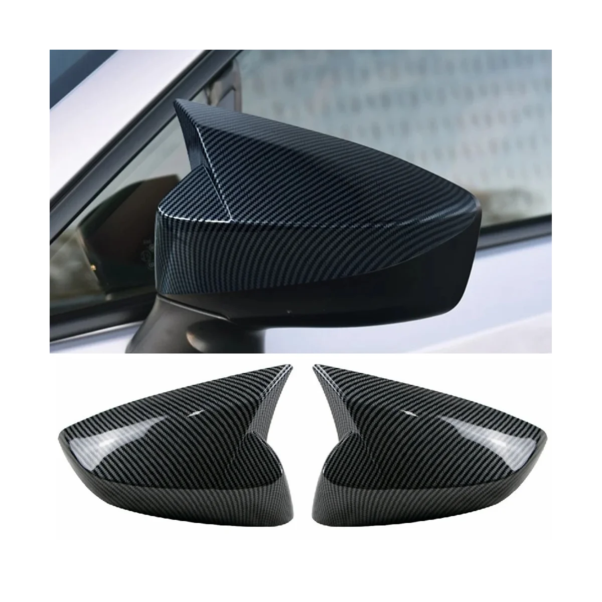 Планки крышки зеркала заднего вида боковой двери для Toyota GT86 12-20 (черный) Изображение 2