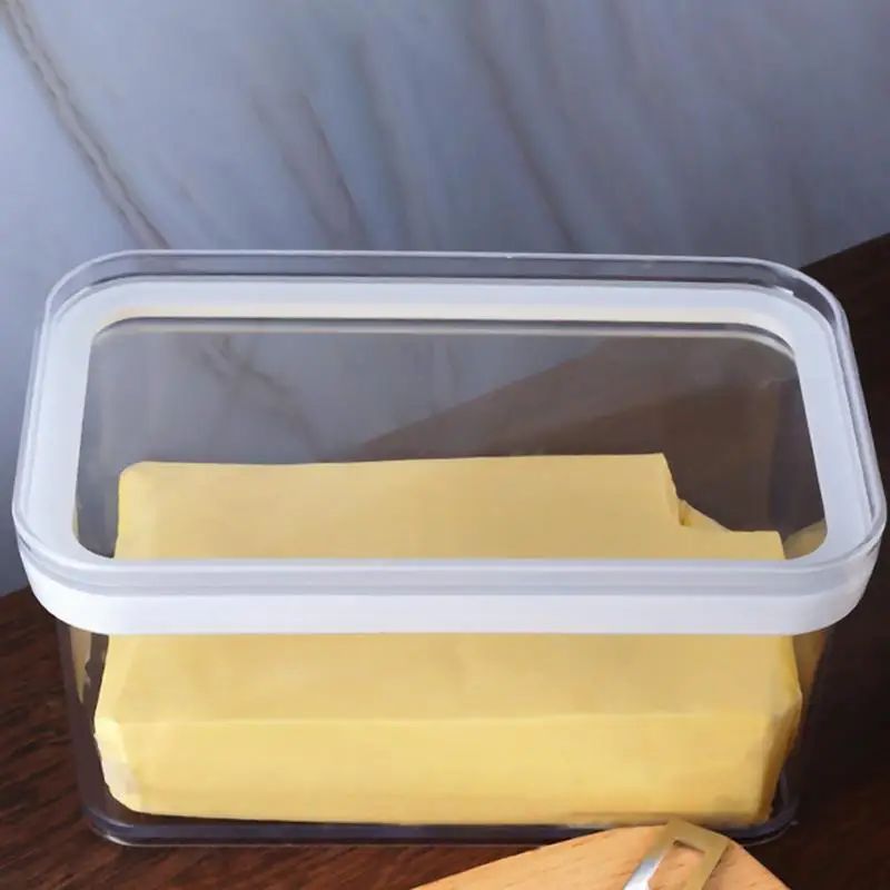 Прозрачная масленка с крышкой, Прозрачная Масленка с ножом, Герметичный контейнер для хранения масла, для придания сыру хрустящей корочки, для сливочного масла для Изображение 4