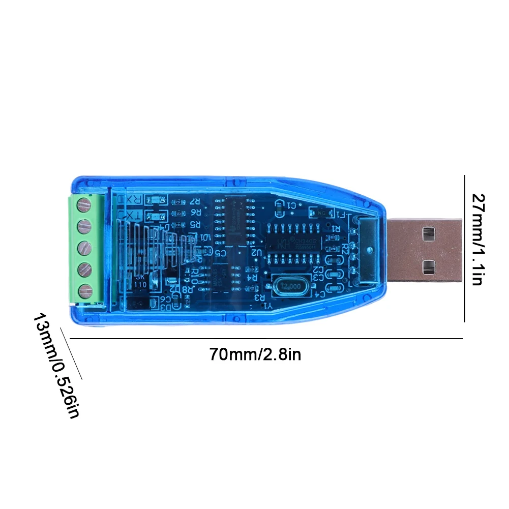 Промышленный Преобразователь USB в RS485 Защита телевизоров Плата Разъема RS-485 Модуль Разъема Защиты от Электростатического разряда Коммуникационный модуль Изображение 5