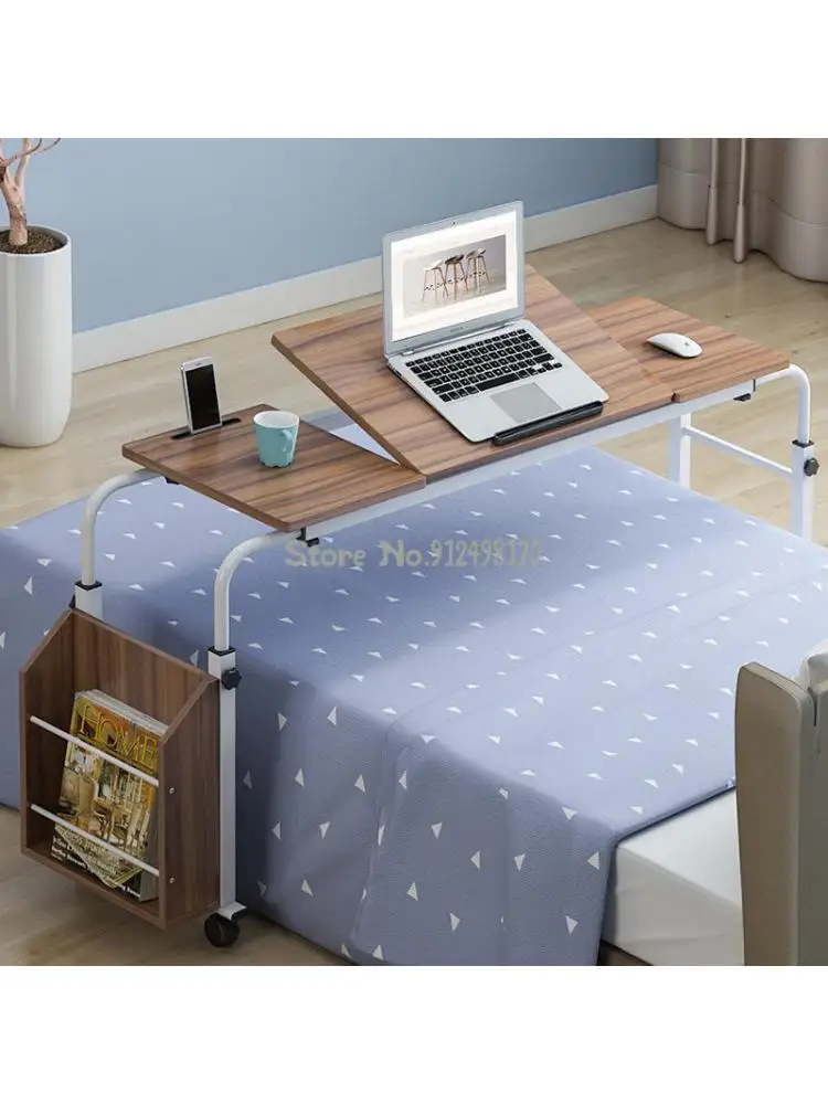Регулируемая кровать передвижной подъемный столик для ленивой поперечной кровати выдвижной настольный столик для ноутбука простой столик для кормления Изображение 0