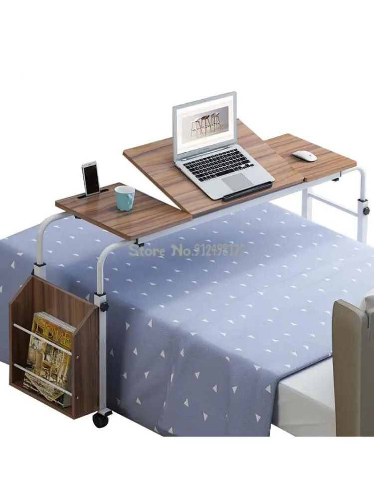 Регулируемая кровать передвижной подъемный столик для ленивой поперечной кровати выдвижной настольный столик для ноутбука простой столик для кормления Изображение 4