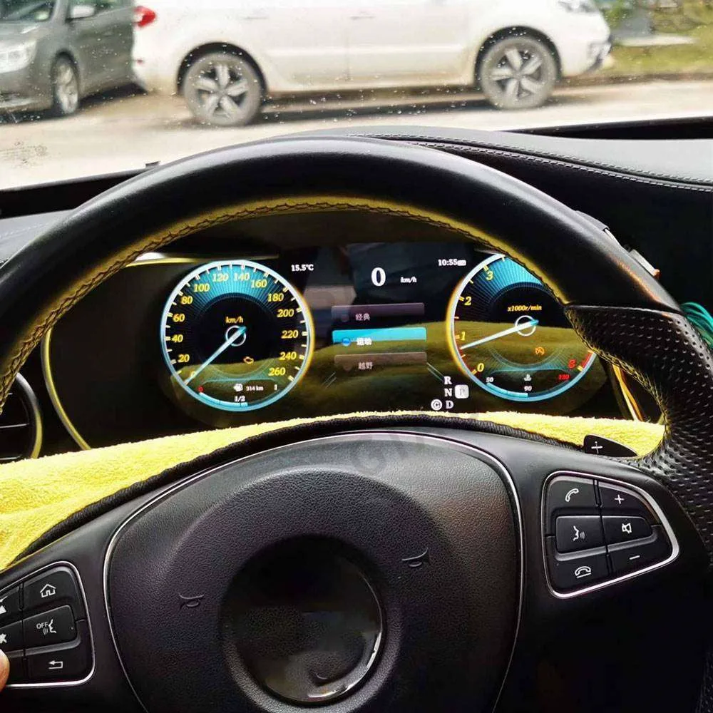 Самая высокотехнологичная ЖК-цифровая приборная панель Для Mercedes-Benz C/GLC W205 2015-2018 Набор приборов Спидометр Кабины Автомобиля экран li Изображение 4