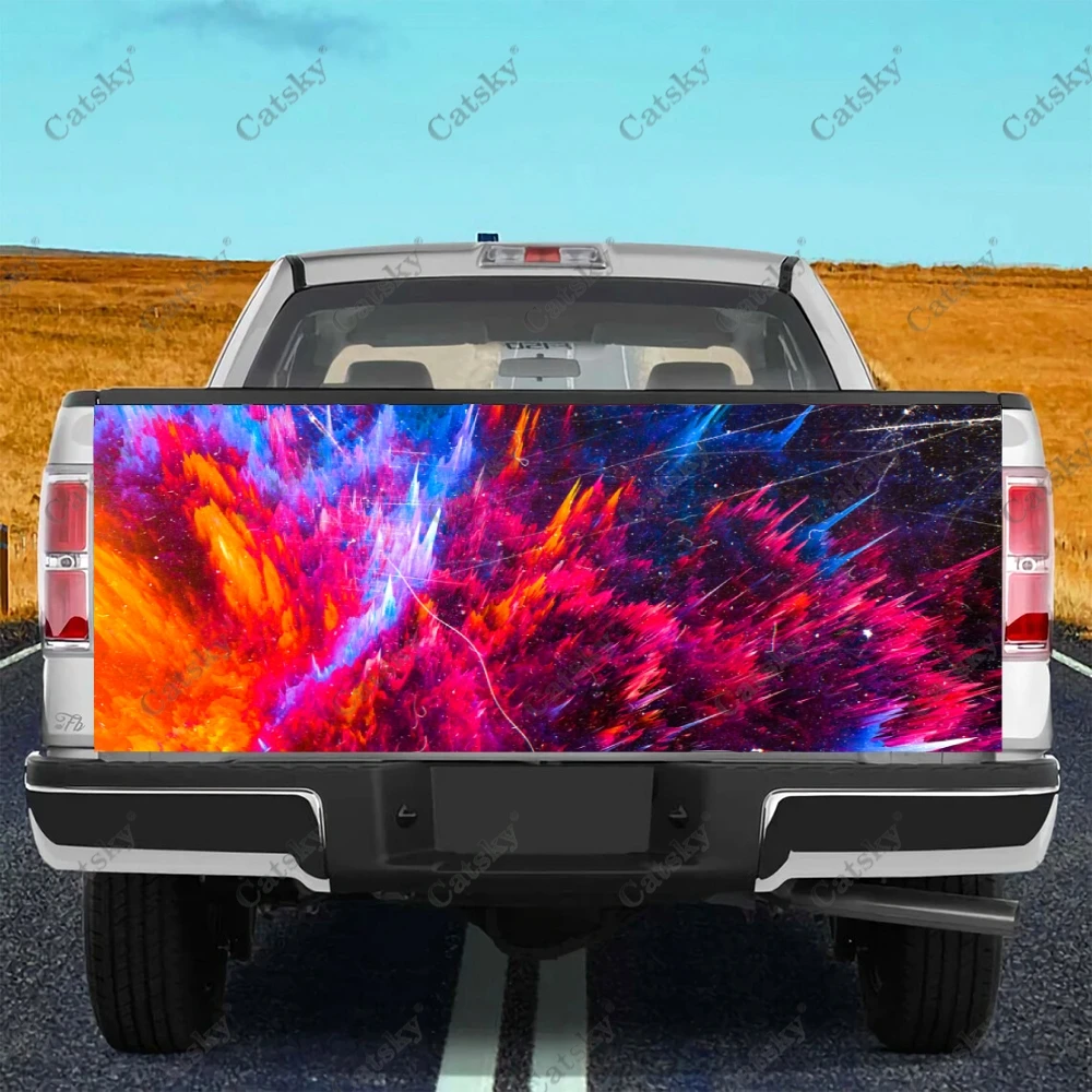 Цветные абстрактные автомобильные наклейки модификация задней части грузовика покраска подходит для боли в грузовике упаковочные аксессуары наклейки Изображение 0