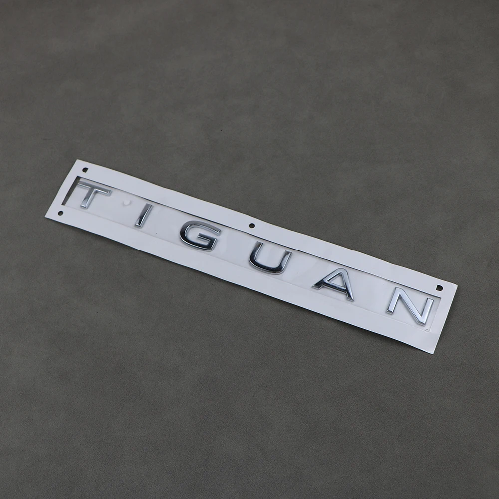 Эмблема заднего багажника Логотип Tiguan Значок наклейка ABS Пластик Серебристый для VW Tiguan Изображение 0