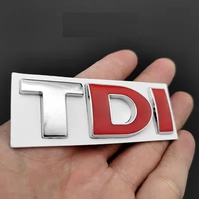 Эмблема из цинкового сплава 3D TDI Turbo на багажнике автомобиля, Аксессуары для задней двери, Клейкий значок для укладки для Volkawagen Изображение 2