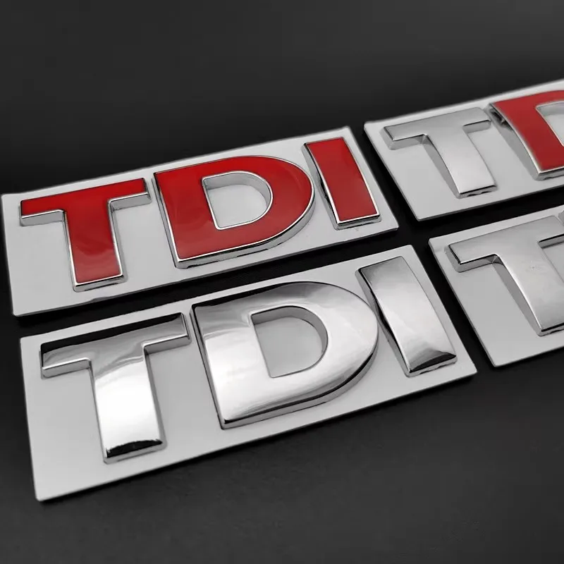 Эмблема из цинкового сплава 3D TDI Turbo на багажнике автомобиля, Аксессуары для задней двери, Клейкий значок для укладки для Volkawagen Изображение 4
