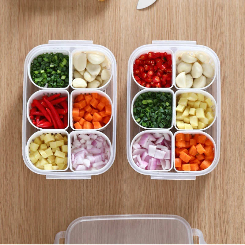 Ящик для хранения свежих продуктов в холодильнике, ящик для хранения имбиря, чеснока, лука, перца, Корзина для фруктов, овощей, Кухонный органайзер Изображение 2
